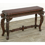 Console-acajou-lions-a