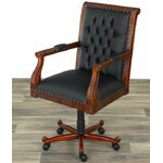 Fauteuil-bureau-Chesterfield-noir