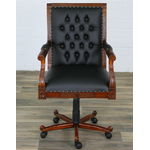 Fauteuil-bureau-Chesterfield-noir-a