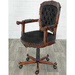 Fauteuil-bureau-acajou-victorien-a
