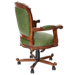 Fauteuil-bureau-Chesterfield-vert-a