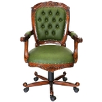 Fauteuil-bureau-Chesterfield-vert