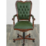 Fauteuil-bureau-victorien-vert