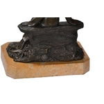 Statue-bronze-femme-chien-b