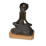 Statue-bronze-femme-chien-c