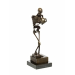 Statue-bronze-squelette