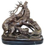 Statue-bronze-chasse-cerf