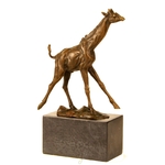 Statue-bronze-girafe
