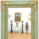 Miroir-gustavien-vert-a