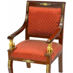 Fauteuil-Empire-rouge-a