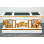 Bureau-elephants-blanc-dore
