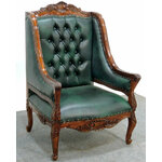 Fauteuil-victorien-acajou-vert