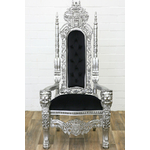 Trone-argent-noir-lions