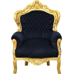 fauteuil-rococo-dore-noir