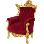 Fauteuil-baroque-rouge-dore-a