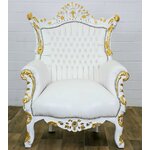 Fauteuil-rococo-blanc-dore