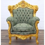 Trone-rococo-vert-dore