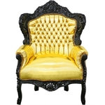 fauteuil-baroque-dore-noir