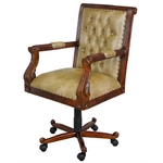 Fauteuil-bureau-victorien-beige