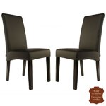 chaises-cuir-vachette-marron