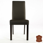 chaises-cuir-vachette-marron-a