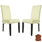 chaises-cuir-vachette-creme