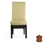 Chaise-cuir-vachette-beige-mocca-a