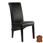 Chaise-cuir-pleine-fleur-noir