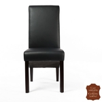 Chaise-cuir-pleine-fleur-noir-a