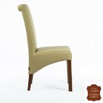 Chaise-cuir-vachette-beige-a