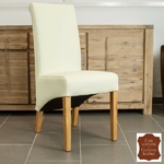 chaise-cuir-vachette-beige