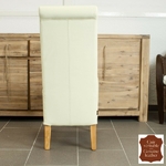 chaise-cuir-vachette-beige-a