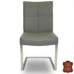 chaises-cuir-vachette-gris-a