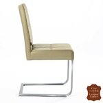 Chaise-cuir-veritable-mocca-a