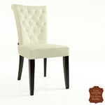 Chaises-cuir-capitonne-blanc-