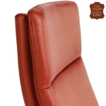 Chaise-cuir-veritable-rouge-d