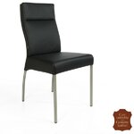 Chaise-cuir-veritable-noir