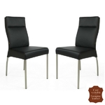 Chaises-cuir-veritable-noir