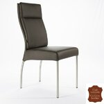 Chaise-cuir-marron-veritable