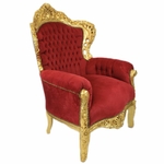 Fauteuil-pere-noel-bordeaux-dore-1