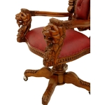 fauteuil-bureau-acajou-lions