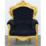 Fauteuil-rococo-dore-noir