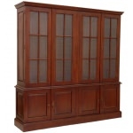 Bibliotheque-Empire-acajou-vitrine