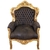 fauteuil-baroque-marron-dore