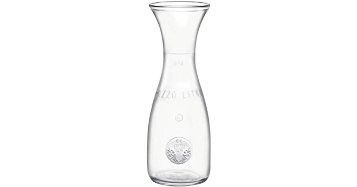 Lot De 6 Carafes à Vin Mia Misura 0,5 L Avec Couvercle - Verre Italien Calibré Et Bec Verseur