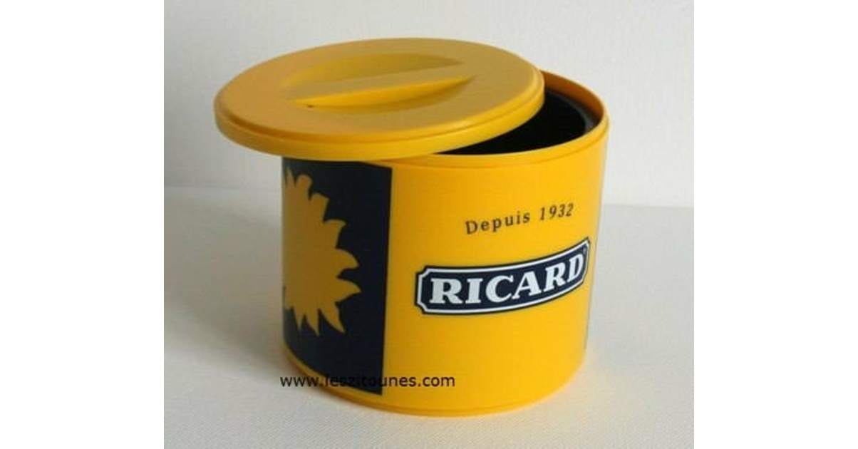 Lot Ricard : Bac à Glaçons Et 2 Verres Demi-soleil En Verre, Neufs