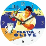 horloge pastis olive