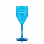 verre champagne pommery plastique blue
