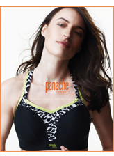 SOUTIEN GORGE REMBOURRE AVEC DES ARMATURES  NOIR ET MOTIF ANIMAL  REF 5021 PANACHE SPORT  LINGERIE