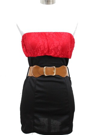 11026-grossiste-robe-bustier-en-dentelle-rouge grocistshop italien réf 11026 rouge